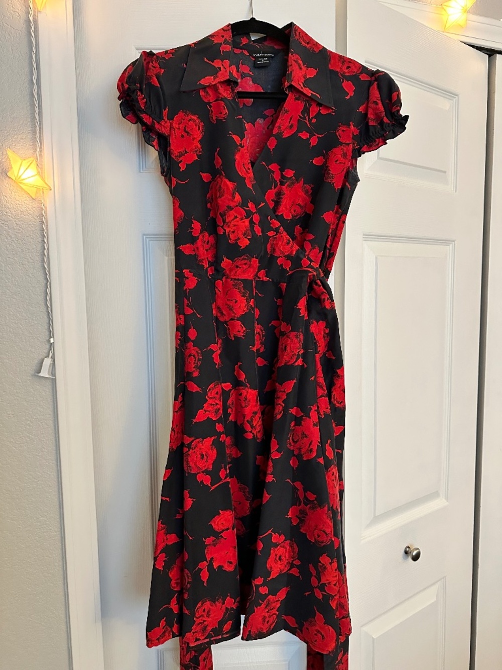 Silk Wrap Midi Dress